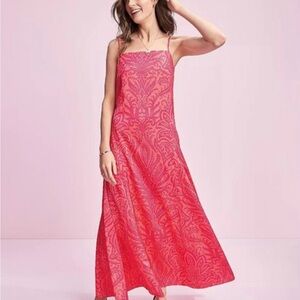 LOFT Vibrant Pink Maxi Dress